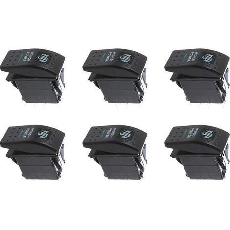 6x 12V Auto Marine Boot Wohnmobil Kippschalter LED-Lichtleiste Nebelschlussleuchte EIN/AUS Seilwindenstrom Grün (Seilwindenstrom) (1/5)