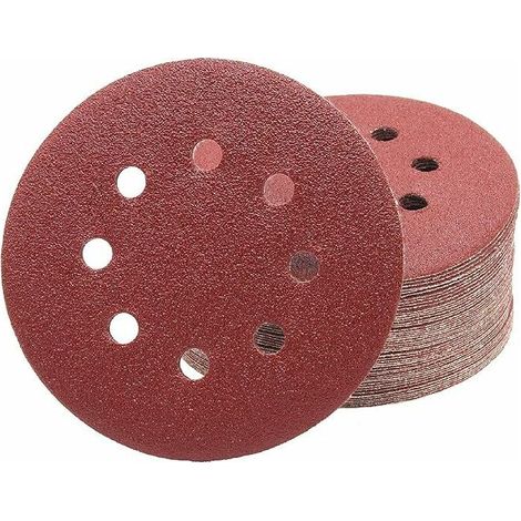 Disques de Ponçage Papier Abrasifs 125mm Ponceuse à Grains 800 – 20 Disques 8 trous (1/5)