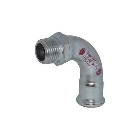 Curva filettata 90° MF ø15 x 1/2"M a pressare 397102015