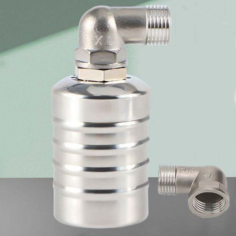 Régulateur de niveau de piscine,régulateur de niveau d'eau automatique pour réservoir d'eau,Vanne à flotteur entièrement automatique en acier inoxydable 304 (1/4)