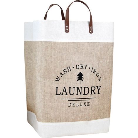 Panier à Linge Pliable Corbeilles à Linge pour Chambre à Coucher Organisateur de Stockage Paniers à Linge Décoratifs Imperméable Poignée Salle de Bains Maison 35x56cmn, une pièce, (1/4)