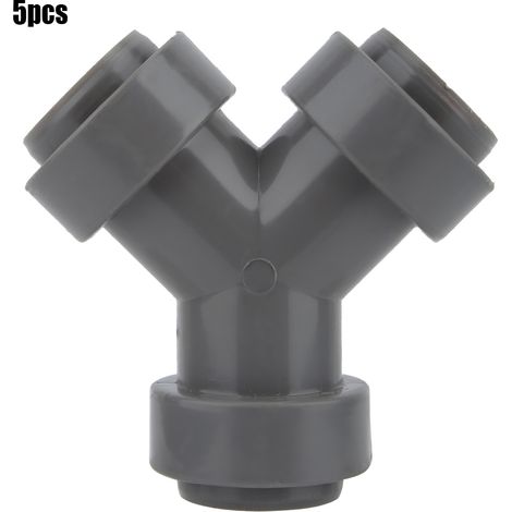 Raccord d'évacuation en Y pour lave-linge et lave-vaisselle - Lot de 5 connecteurs PVC durables diamètre 32mm anti-corrosion installation facile (1/5)