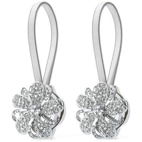 Curtain Tiebacks, Magnetic Hooks, Home Decor - Silver (Set of 2) (1/5)