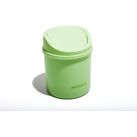 Mini Panier de bureau avec porte ouverte et couvercle amovible, compact pour bureau, 130 x 130 x 170 mm, couleur vert sauge (1/4)