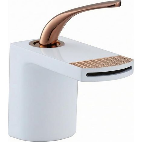 Mitigeur de lavabo, or rose, pour meuble-lavabo et toilettes (1/5)
