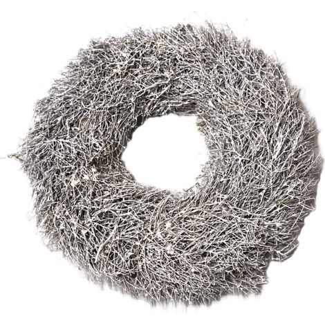 Dekokranz Küstengras Frosted Ø 30 cm grau/weiß