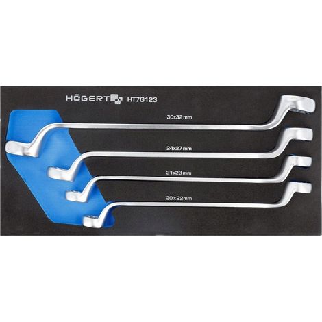 Ensemble de clés à anneau Hogert HT7G123 20-32 mm 4 unités