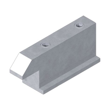 Gâche à enfiler DS2293 à vis pression pour fermeture encastrée SILENE gris RAL 9006 - LA CROISEE DS