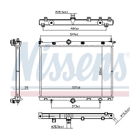 Radiateur, refroidissement du moteur NISSENS 607246 CITROËN 1680410980