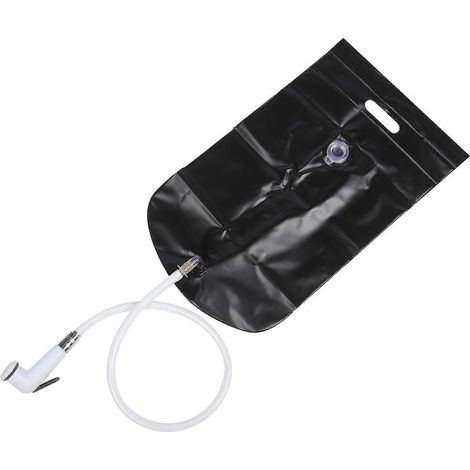 Douche portable pour le camping, en PVC et métal noir (1/5)