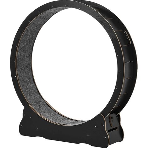 Rueda de ejercicio para gatos, funcionamiento silencioso, amplio espacio para correr, color negro, 132 cm (52 pulgadas) (1/2)