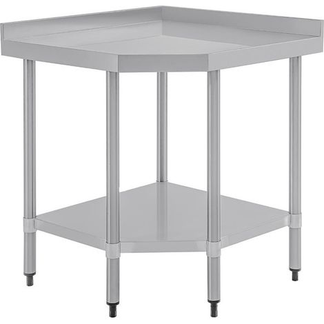 Table d'Angle Inox - Profondeur 600 x 800 - Vogue (1/5)