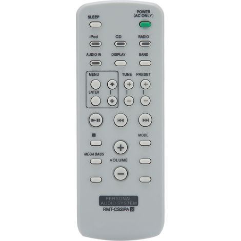 Télécommande de remplacement pour barre de son Sony RMT‑CS2IPA, compatible avec modèles ZS‑S2IP et ZS‑S4IP. (1/5)