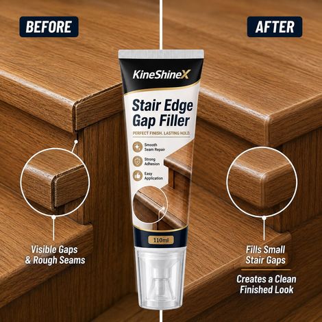 KineShineX Staircase Edge Sealant: Strong Adhesion, Smooth Finishing, and Crack Repair (1/4)