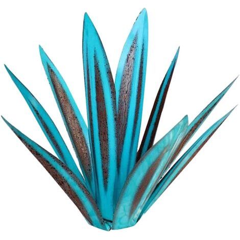 Exquis Ornements de Plante d'agave en Fer forgé Ornements de Jardin d'agave Ornements de Jardin(27cm) (Color : Sky Blue) (1/5)