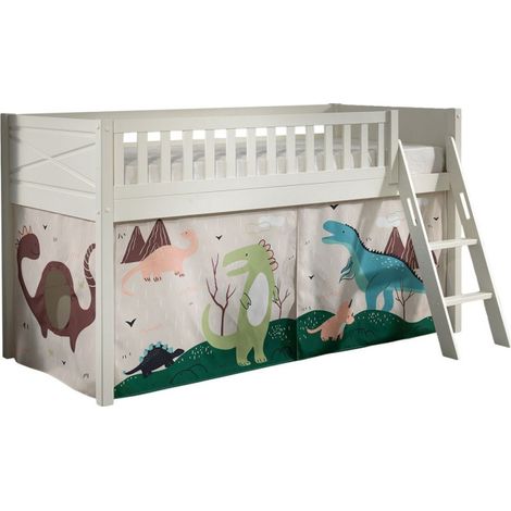 Lit Enfant Tente "Scott Dino" 90x200cm Blanc (1/5)