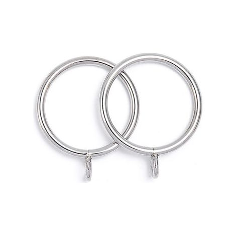 20 Pièces Anneaux de Rideau, Anneaux de Suspension en Métal de Rideaux pour Rideaux et Tringles, 38mm Diamètre Intérieur (Argent) (1/4)