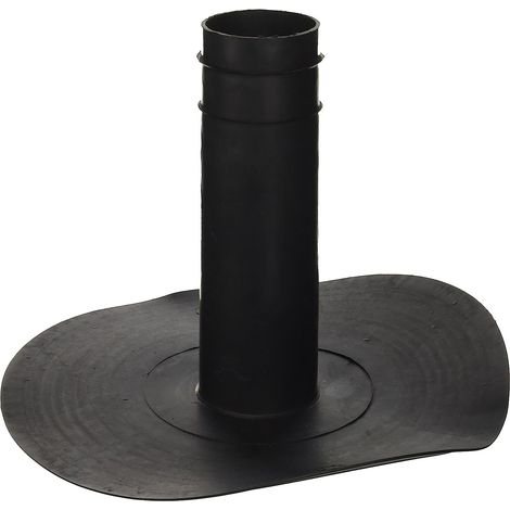 BOCCHETTONE DI SCARICO TONDO IN TPV NERO  -- IN PLASTICA - ø mm.80