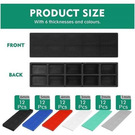 72 Pièces - Cale Fenêtre - Entretoise Plastique - Nivellement Carrelage Et Montage Menuiserie - Multicolore - 100x28 cm (1/5)