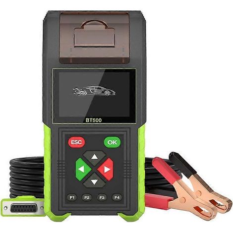 Kfz-Batterietester mit Drucker, 12V/24V-Batterielasttester, Batteriekapazitätstester, Relaistester, Leckstromtester (1/5)