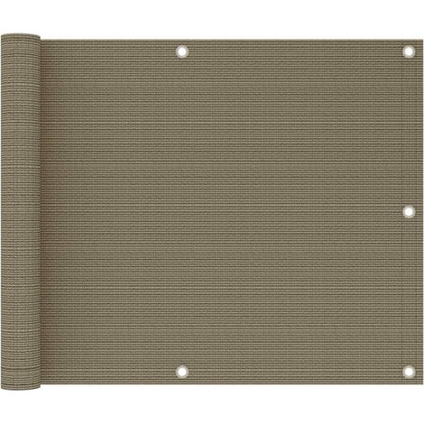 vidaXL Paravento da Balcone Grigio Talpa 75x300 cm in HDPE