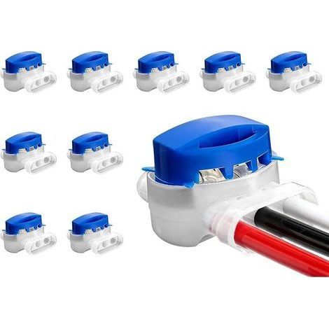 10 connettori per cavi per robot tagliaerba, connettori elettrici impermeabili riempiti di resina per estendere o riparare i cavi periferici di robot tagliaerba, tosaerba automatici, giardini, non è n (1/5)