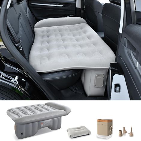 Matelas d'air de Voiture siège arrière, Lit Gonflable d'auto sans Fil Portable avec intégrée Pompe d'air, Universel lit de siège arrière adapté la Plupart des SUV de Voiture, L-51,W-32 (1/5)
