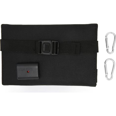 Panneau solaire pliable en polysilicium 5 plis 10W, haute efficacité de conversion, portable avec interface de sortie USB pour voiture.