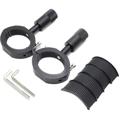 CSPARKV Support de Phare Moto,Support Projecteur De Moto Métal Support De Phare Additionnel Pince De Tube De Barre Fixation Universels Support De Fixation Pour Pare-Chocs De Moto,Sismique Kit (1/5)