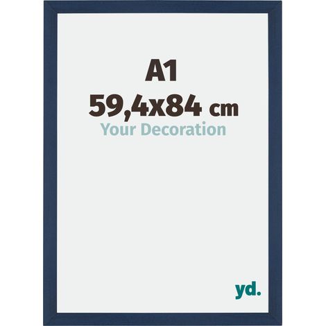 Cadre Puzzle A1 - 59.4x84 cm - Bleu Foncé Patiné cm - MDF - Mura. (1/5)