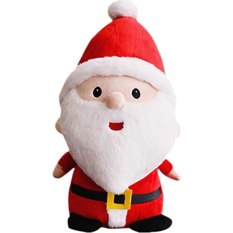Muñeco Papá Noel - Adorno Navideño - Cojín de Abrazo - Decoración para Mesa y Hogar - 1 Unidad (1/5)