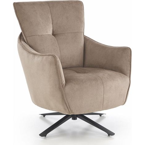 Sillón Houston 1928, Capuchino, 97x75x86cm, Tapiz, Patas: Metal, 0