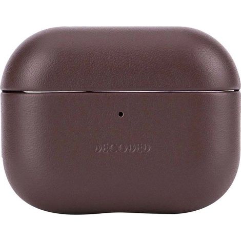Coque AirPods Pro 3 - DECODED - AirCase Pro 3 - Cuir pleine fleur - Marron - Design élégant (1/4)