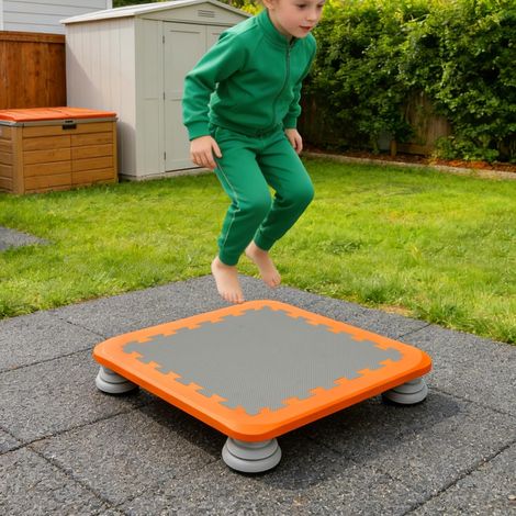 Mini Trampoline for Kids Bounce Board for Balance & Coordination Bounce Toy for Indoor and Outdoor Kids Toys Kids Ages 3+, 65 65 12.5cm 70kg Load-bearing Trampolines (1/5)