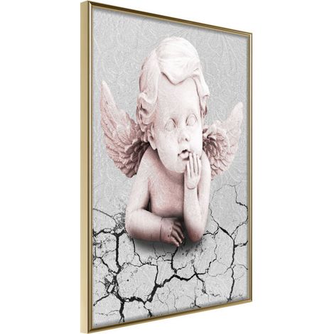 Affiche Murale Encadrée "Cherub" 21 x 30 cm Or