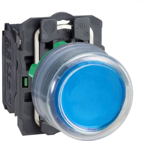 Harmony XB5 - bouton poussoir à impuls - Ø22 - capuchonné - bleu - 1F - vis étr