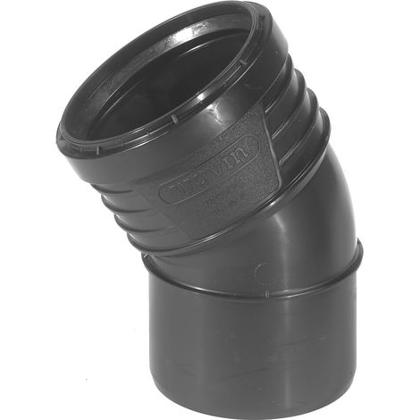 Codo sanitario PP-HT Sitech Plus 110/30, para aguas residuales internas silenciosas, negro