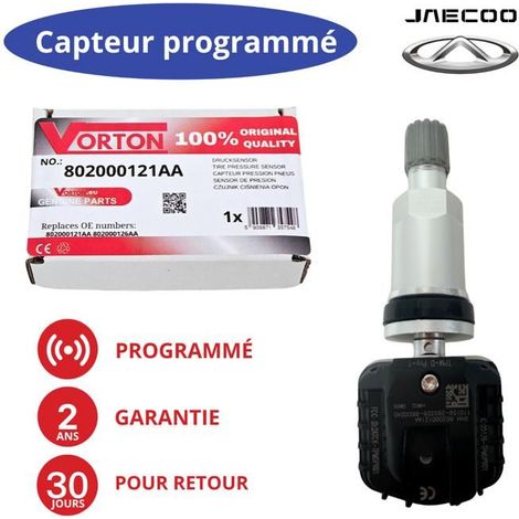Sensore di pressione TPMS - 802000121AA/802000126AA - Preprogrammato - 433 MHz - Batteria 5 anni
