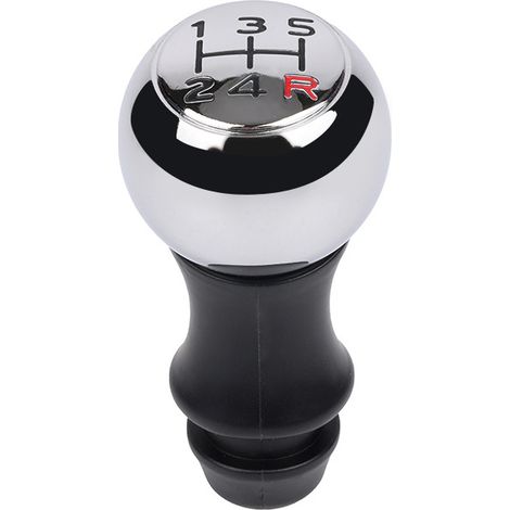 Pommeau de Levier de Vitesses en Aluminium à 5 Vitesses pour 106 206 207 207 306 307 407 408 508 Argent + Noir Nombre (1/5)