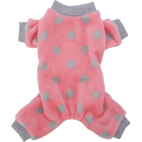 Pyjama pour animaux de compagnie à 4 pattes, élégant, mignon, respirant, léger, extensible, en peluche, vêtements pour chiens de petite et moyenne taille, chats, rose (1/5)
