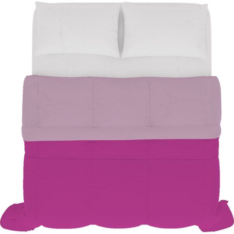Couette d'été Bicolore SOGNI E CAPRICCI, Lilas/Fuchsia 250x200 cm (1/5)