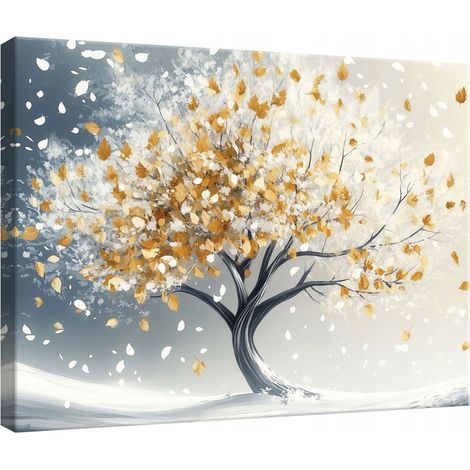 Peinture pour chambre salon cuisine fleurs 3d arbre sur toile Murale 100x70 (1/3)