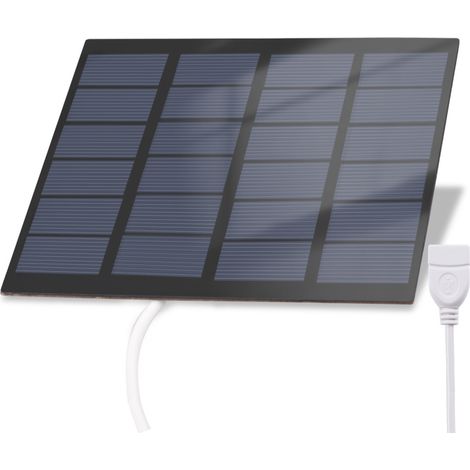 Chargeur solaire portable 1,5 W 6 V étanche avec interface USB pour le camping, compatible avec téléphones portables, batteries externes, mini-ventilateurs et lampes LED. (1/5)