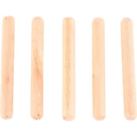 50 pièces chevilles en bois cannelées pour tiroirs et meubles (M6 x 50 mm)