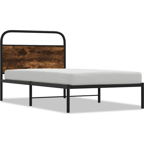 Maison Exclusive - Bettgestell ohne Matratze 90x190 cm Räuchereic (1/5)