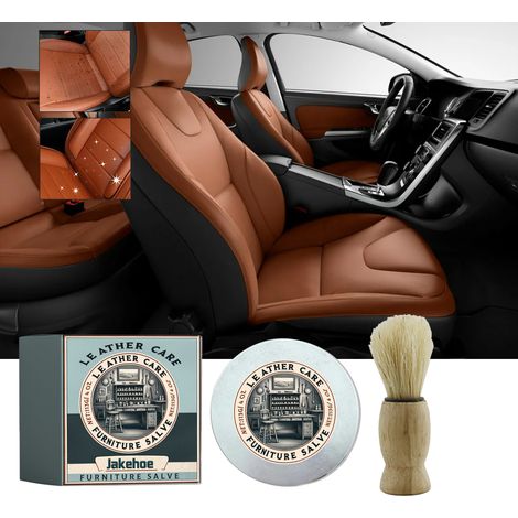Huile pour cuir d'ameublement, crème d'entretien pour vêtements en cuir, nettoyant et entretien pour sièges auto et canapés – 113 g + brosse (1/5)