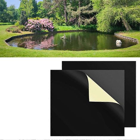 Lot de 2 patchs de réparation pour bâche de bassin, patchs de réparation auto-adhésifs en EPDM de 8 x 8 pouces, adaptés à la réparation des bâches de bassin de jardin en EPDM. (1/5)