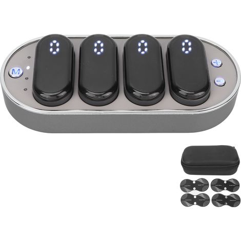 Stimulateur Musculaire TENS 4 Modes, Appareil de Massage par Impulsions avec 4 Électrodes pour Soulagement de la Douleur (1/5)