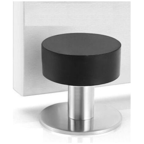 1 pcs Adhesive Door Stops Stainless Steel Door Stoppers Door Stoppers with Shockproof Rubber for Wall or Floor Mounting with 3M Double Sided Adhesive Tape (1/5)