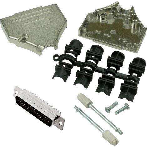 MH Connectors MHDTZK25HD44MS-K KIT connettori maschio SUB-D 180 ° Numero Poli (num): 25 Punte a saldare 1 pz.